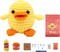 Crochet Kit for Beginner, Beginner Crochet Kit with Step-by-Step Video Tutorial, More Convenient Illustrated Cards, Suitable for Adults, Children, Crochet Kit for Beginners, Duck 1-Pack.